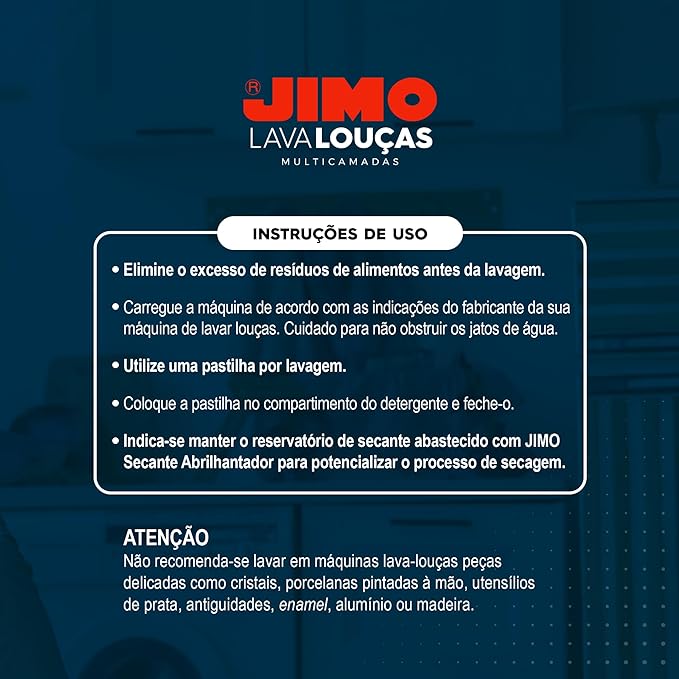 JIMO Lava Louças Detergente Concentrado Pastilha